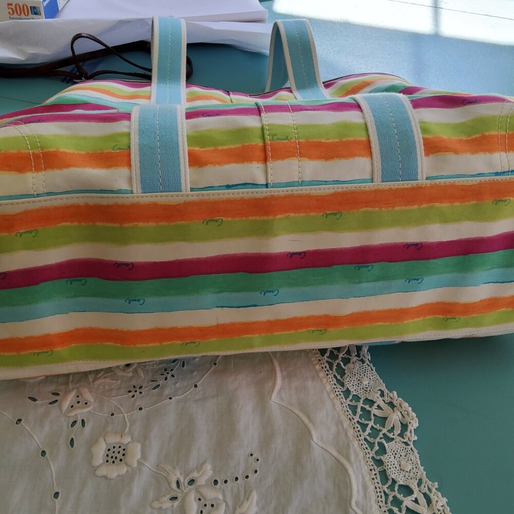 Coach Extra Large Watercolor Beach Tote + Hangtag - Picture 10 of 16